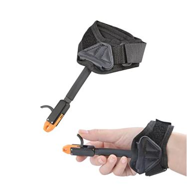 Imagem de ZSHJGJR Auxílio de liberação de arco para tiro com arco - Alicate de metal 360° com mandíbulas de liberação de pulso composto para crianças, jovens, adolescentes e crianças