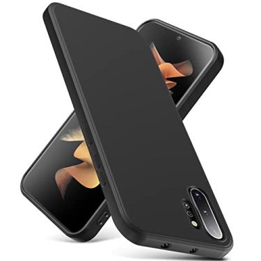 Imagem de YSLBWLE Capa para Samsung Galaxy Note 10 Plus, capa fina de silicone líquido, à prova de choque, capa fina para Samsung Galaxy Note 10 Plus, capa protetora de câmera de corpo inteiro - preta 2-sam