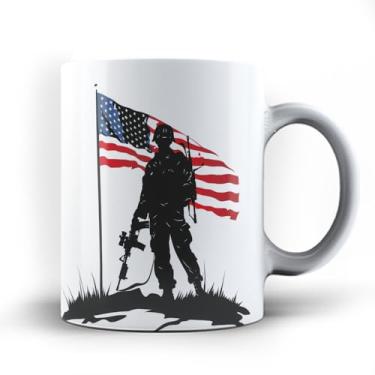 Imagem de Caneca xicara USA guerra Honra heróis militar EUA 2405 (Azul)