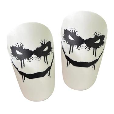 Imagem de UGPLM 2 pçs mini caneleiras de futebol protetor de perna caneleiras, equipamento de proteção caneleiras guardas de panturrilha para meninos meninas, ao ar, 10cmx6cm