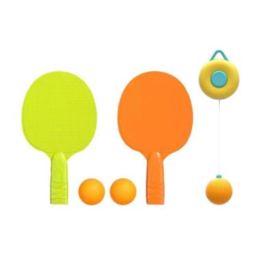 Imagem de Fancyes Tênis de mesa suspenso interno com bola de raquete, brinquedos interativos, treinador de ping-pong para jogos internos, treino, adultos e meninas, amarelo