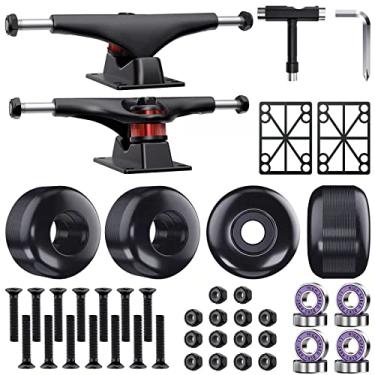 Imagem de Jizmo Skateboard Trucks, Skateboard Wheels 52 mm, Skateboard Bearings ABEC-11, Skateboard Tool, Skateboard Pads, Skateboard Hardware Combo Starter Set