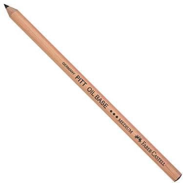 Imagem de Faber-Castell Lápis Pitt Monocromático para Artists, preto, base de óleo, nº 3 médio, F112603