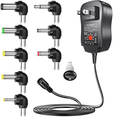 Imagem de SoulBay Adaptador universal CA/CC 24W 3V 4,5V 5V 6V 7,5V 9V 12V 2A Fonte de alimentação para roteador de fita de luz LED HUB alto-falante TV Box Eletrônicos domésticos 1A 1,5A 2.0A 2000mA Amp Max,