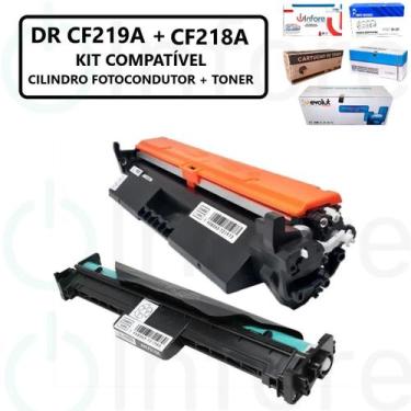Imagem de Kit Cartucho de Cilindro CF219a + Toner CF218a Compatível M102W M132 M