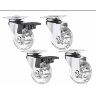 Imagem de Rodizios Gel Roda Rodinha 50mm Giratoria Com/sem Freio 16 PÃ - ferrage