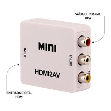 Imagem de Mini Conversor HDMI para Vídeo Composto (RCA) - CIRILO CABOS