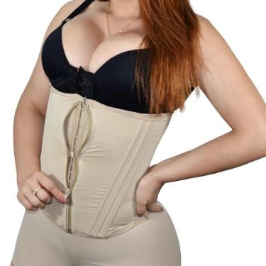 Imagem de Cinta Modeladora Faixa 12 Barbatanas Redutor de Medidas Alta Compressã