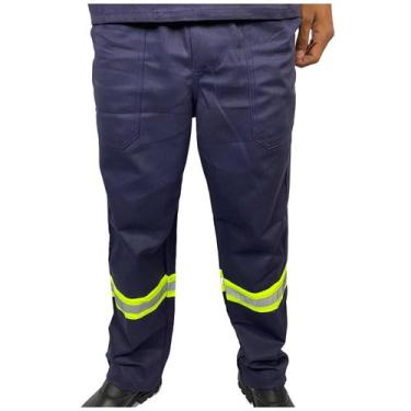Imagem de Calça REFORÇADA de Brim Pesado com Faixa Refletivo Uniforme Profission