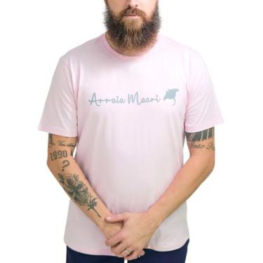 Imagem de Camiseta Estampada Masculina Arraia Maori Street, XGG, Rosa