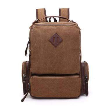 Imagem de Mochila Escolar De Lona Resistente Teen Leader - Malissima, Marrom