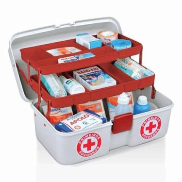 Imagem de Maleta de Primeiros Socorros "M" Cinza Trava Fácil Arqplast
