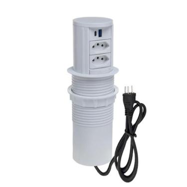 Imagem de Torre De Tomada Totem Slim Automático 2 Tomadas 10A USB 9.0A - CONNECT