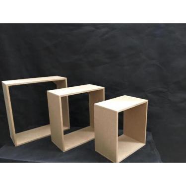 Imagem de Trio nicho quadrado mdf cru - SÃO JOSE MDF