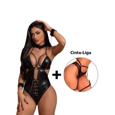 Imagem de Lingerie Sex Bandida Sedutora + Cinta Liga Strappy Elástico - Garota V
