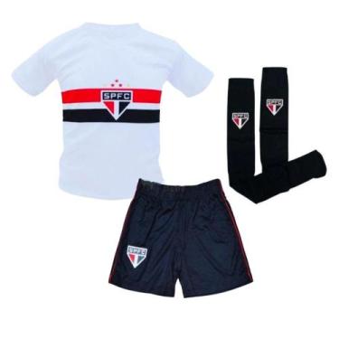 Imagem de Uniforme Infantil São Paulo Kit 3 Peças Oficial - Revedor, Tam 1