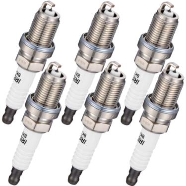 Imagem de BDFHYK Velas de ignição de irídio 2667 compatíveis com Porsche Cayenne Boxster 911, compatível com Audi A3 A4 A5 VW CC Jetta Passat, Cruze Sonic Trax, Alpina B7, Encore 2.0L 3.0L 4.2L L4 H6 V8