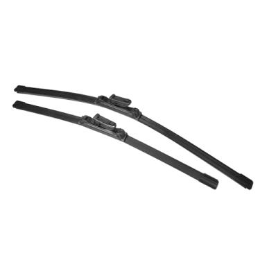 Imagem de X AUTOHAUX 1 par de 61.0 cm 48.3 cm revestimento de silicone dianteiro limpador de para-brisa conjunto de par de substituição para VW Jetta 2012-2019 Top-Lock Not J/U Hook