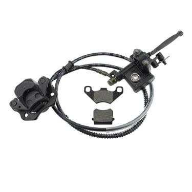 Imagem de GOOFIT Pinça de cilindro mestre de freio hidráulico esquerdo com substituição de pastilha de freio a disco traseiro para chinês 50cc 70cc 90cc 110cc 125cc 150cc 200cc 250cc Taotao Sunl ATV Quad Dune