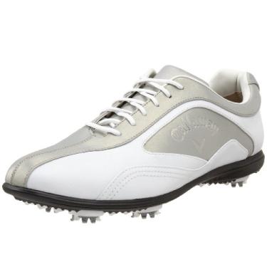 Imagem de Callaway Sapato de golfe feminino Batista, Branco/prata metálica., US Women's 10.5 M