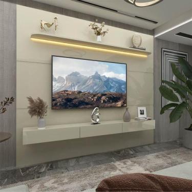 Imagem de Home Para Tv Até 75 Polegadas Com Led Nobre Royal 220 Off White - Geli