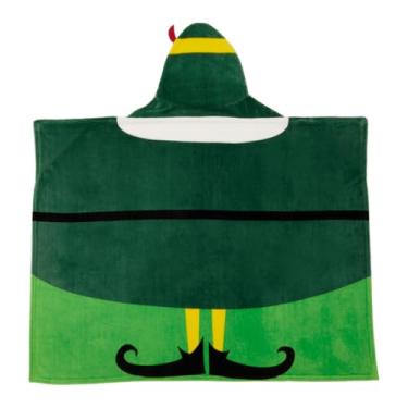 Imagem de FRANCO Elf The Movie Buddy Roupa de cama infantil de Natal macia aconchegante cobertor com capuz, 101,6 cm x 127 cm, (produto oficialmente licenciado)
