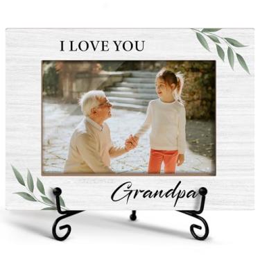 Imagem de Porta-retrato para vovô - I Love You Grandpa, 10 x 15 cm, presentes para vovô, presentes para netos, presentes de vovô, presentes para aniversário, Ação de Graças, moldura de lembrança - 70