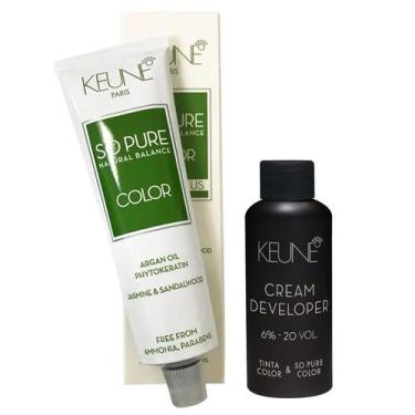 Imagem de Tinta So Pure Keune 60ml + Ox Cream Dev 6% 20vol 60ml, N 7.43 - Louro 