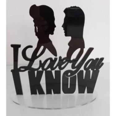 Imagem de Topo de Bolo Acrílico Preto Casamento Noivos Decoração Casal - AGV Cri