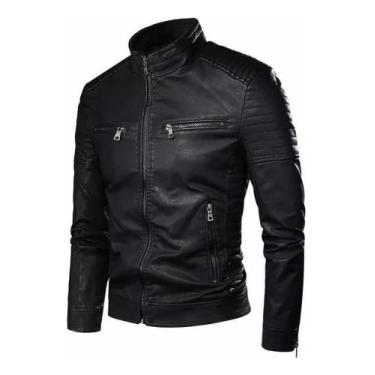Imagem de Jaqueta Masculina De Couro Slim Fit Oferta- P - fabricação própria 