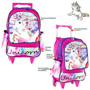 Imagem de Mochila Escolar Infantil Unicórnio Com Rodinha - TOYS 2U