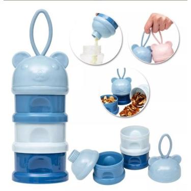 Imagem de Potes Empilhaveis Para Porta Leite Em Pó Snack Dosador Buba