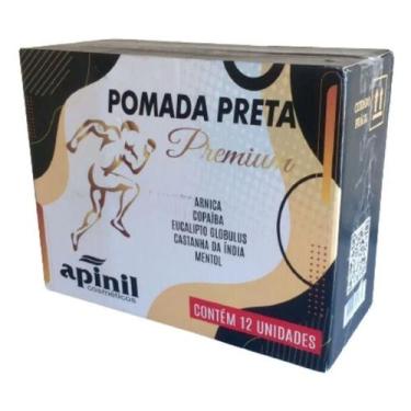 Imagem de Kit 12 Pomada Preta Massageadora Premium Castanha da india - Apinil Co