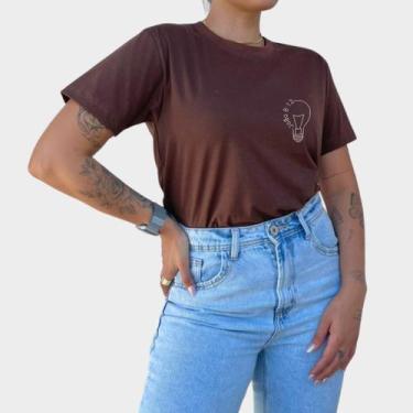 Imagem de Blusa Camiseta Modesta Estampa Versículo João Lâmpada Bíblia Moda Cris