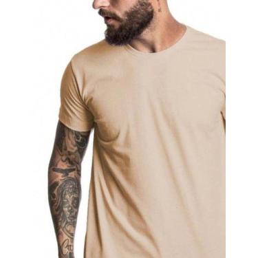 Imagem de Camiseta Lisa Masculina Básica 100% Algodão Malha 30.1 - Versini, Caqu