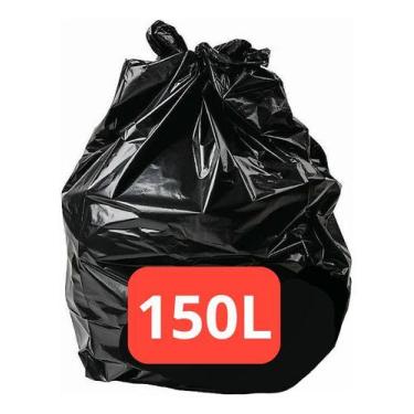 Imagem de Saco Lixo Preto Forte Super Reforçado 150 Litros - 100und - HIGIPACK