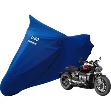 Imagem de Capa Para Motocicleta Triumph Rocket 3 R Não Risca Pintura - Mz, Azul