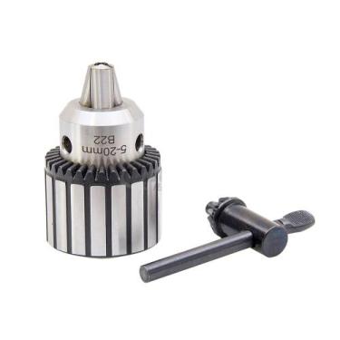 Imagem de Mandril Cônico Com Chave 3/4 Pesado 5 A 20mm - Encaixe B22 - Goldy