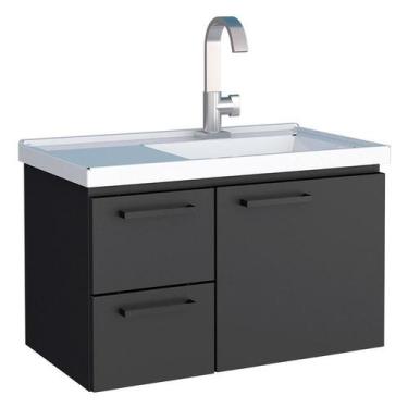 Imagem de Gabinete Para Banheiro Aço Romã 60 Cozimax Preto