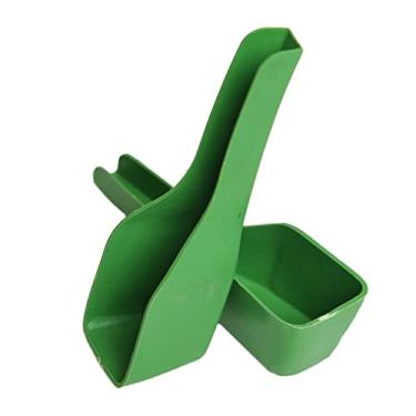 Imagem de 10 colheres de alimentador de pássaros de plástico para alimentação, suprimentos de irrigação para pássaros, papagaio, verde