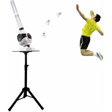 Imagem de Máquina portátil de servir badminton, lançador automático de peteca para treinamento interno e externo
