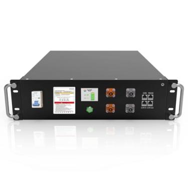 Imagem de Bateria LiFePO4 de 48V 100AH - Alta capacidade 5120Wh com comunicação CAN e RS485, bateria inteligente BMS 48V 100A para sistema solar, RV, off-grid, UPS e Camping, 6000 ciclos, bateria de lítio para