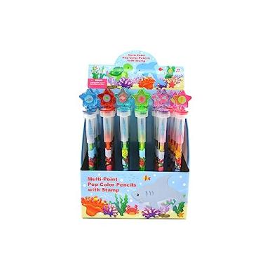 Imagem de TINYMILLS 24 peças de giz de cera empilhável 2 em 1 com estampa extra, lembrancinhas de festa infantil, sacos de brindes, recompensas de sala de aula, prêmios