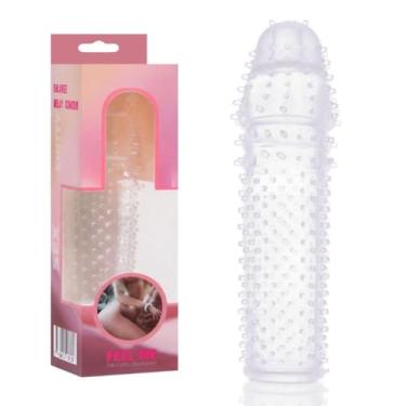 Imagem de Capa Peniana com Textura Transparente com Cerdas Massageadoras 15,5cm x 3,8cm YouVibe