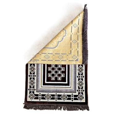 Imagem de Tapete de oração turco Lamuna | Tapetes de oração islâmica | Tapete Janamaz Sajadah Salah | Presentes de Ramadã para muçulmanos | Tapete grosso de oração | Tapete de oração muçulmano com design