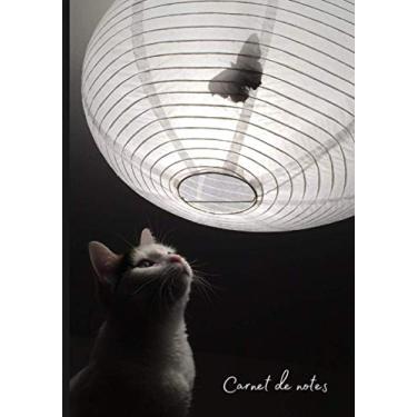 Imagem de Carnet de notes chat et papillon: Carnet d'écriture avec photo de chat et de papillon - journal - memento - bloc-notes - notebook - livre grand format ... lignées. 32 lignes par page. Idée cadeau