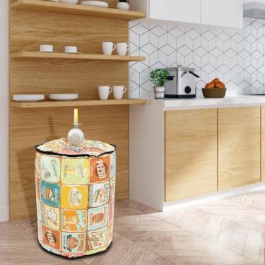 Imagem de Capa Protetora Impermeável Para Botijão de Gás 13 Kg Decorativa - Várias Estampas (Estampa, Bakery)