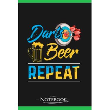 Imagem de Notebook: Dart Darts Bullseye Dartboard Dart Arrow 180 Gift 12: Journal, Diary, Perfect Gifts Matte Finish Cover, 120 Pages Lined 6 x 9 inches