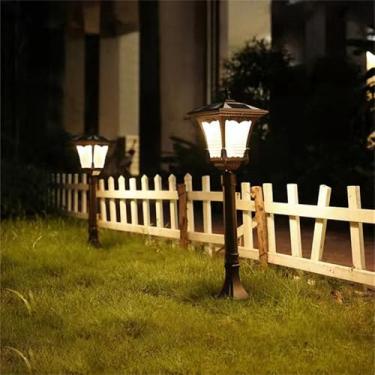 Imagem de Lâmpada de gramado solar ao ar livre contemporânea à prova d 'água Villa Jardim Pátio Bairro Residencial Bairros Lâmpada de gramado (Estilo 3 H80CM Solar 1PCS)