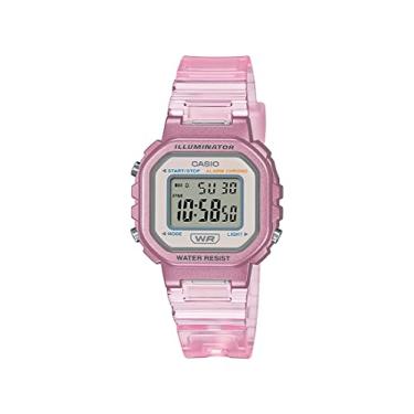Imagem de Casio Relógio digital Iluminador rosa translúcido com alarme cronógrafo LA-20WHS-4A, Rosa translúcido